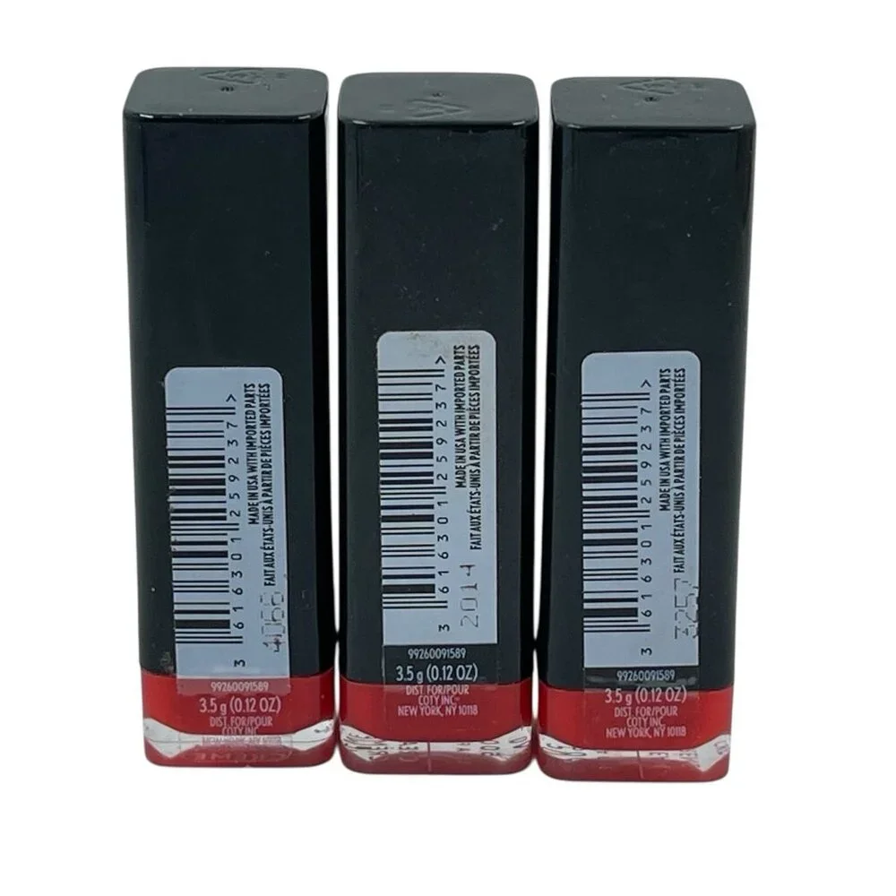 Covergirl Exhibitionist Cream Lipstick 500 Lit A Fire Lot Of 3 New Sealed‎